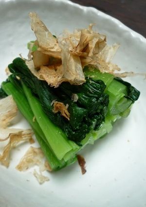小松菜（青菜）のおひたし　京都カフェ-レシピのメイン写真