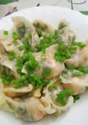 塩麹で蒸し餃子☆エビ&枝豆-レシピのメイン写真