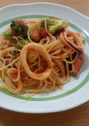 いかのトマトパスタ♪♪-レシピのメイン写真