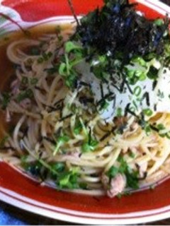 ツナと青じそオイルの和風醤油パスタ-レシピのメイン写真