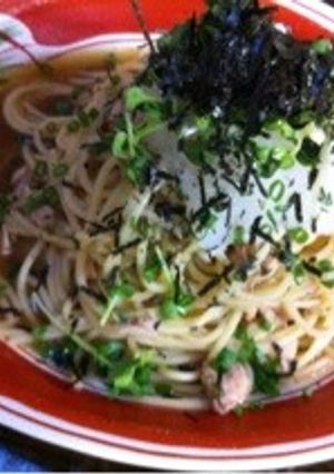 ツナと青じそオイルの和風醤油パスタ-レシピのメイン写真