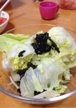 うますぎごめん！レタスの韓国風サラダ-レシピのメイン写真