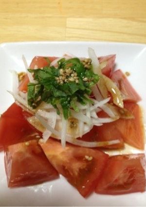 大葉とトマトのオシャレなサラダ！-レシピのメイン写真