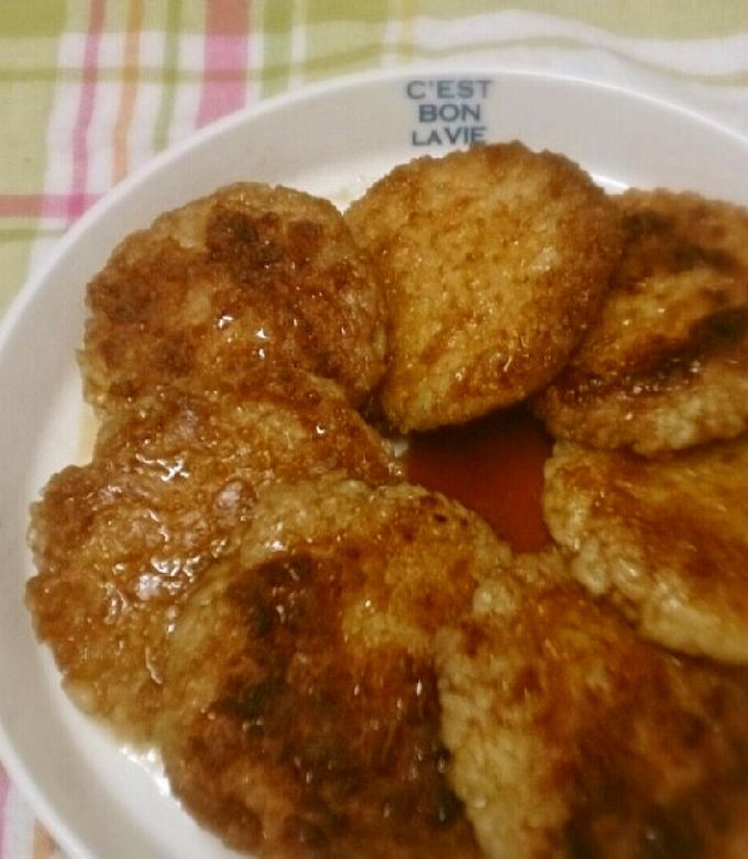 残りご飯をリメイク!大人気な甘辛お焼き-レシピのメイン写真