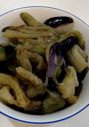茄子の和え物　（生姜のめんつゆ和え）-レシピのメイン写真
