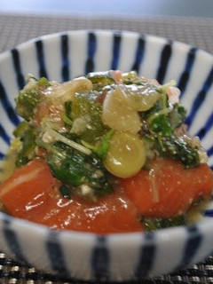サーモンとオクラのネバネバナムル-レシピのメイン写真