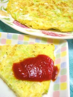 簡単♪ヘルシー♪キャベツたっぷり卵焼き✿-レシピのメイン写真