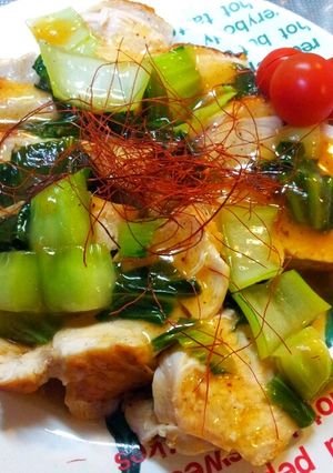 パリッジュワー棒々鶏チンゲン菜のあんかけ-レシピのメイン写真