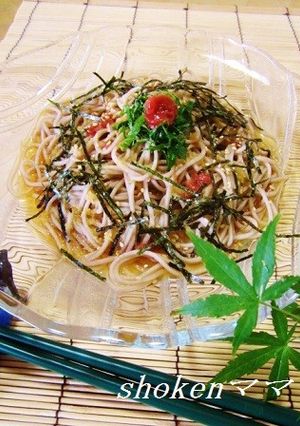 暑い日にはサッパリうめ~蕎麦♪-レシピのメイン写真