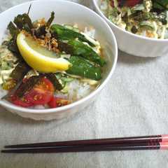 酸味が決めて夏野菜ツナサラダ丼-レシピのメイン写真