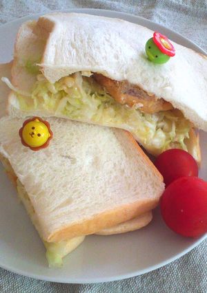 塩麹キャベツのカツサンド-レシピのメイン写真