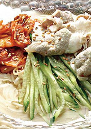 白だしで食べる豚キムチそうめん-レシピのメイン写真