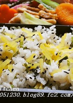 お弁当に！たくあんと大葉の彩り混ぜご飯☆-レシピのメイン写真