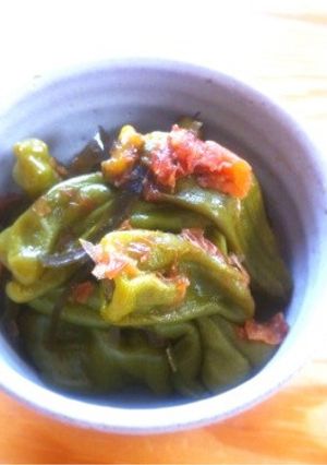 ししとうのおかか梅煮-レシピのメイン写真