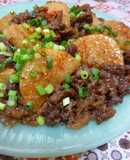 ♔すき焼き牛肉と焼き山芋の炒め物♔