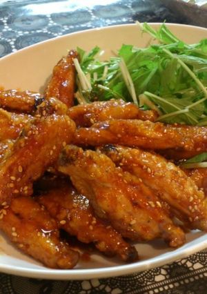 手羽中で！揚げないヤンニョムチキン☆-レシピのメイン写真