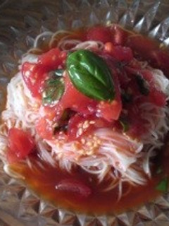 トマトとバジルのケッカそうめん-レシピのメイン写真