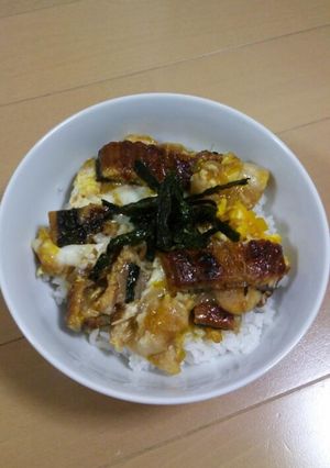 お麩でフワフワ!!かさ増しうなたま丼♪-レシピのメイン写真