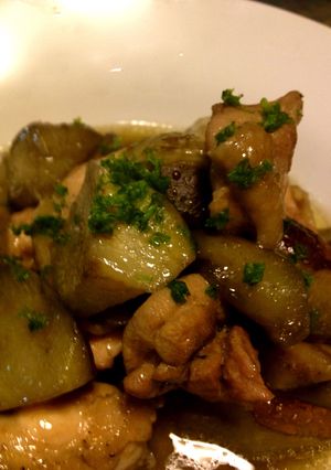 鶏肉となすのしっとりとしたコンソメ煮-レシピのメイン写真