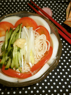 かまぼこ入りモリモリそうめん-レシピのメイン写真