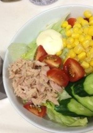簡単！サラダうどん♪(´ε｀ )-レシピのメイン写真
