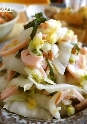 白菜・ハム・大葉のお漬け物風和え物♪-レシピのメイン写真