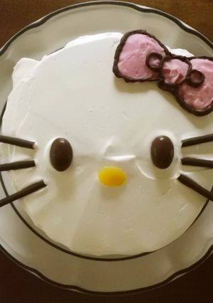ハローキティの簡単ケーキ-レシピのメイン写真