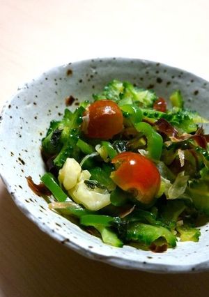 残り野菜のお浸し●ゴーヤぴーまん青シソ…-レシピのメイン写真
