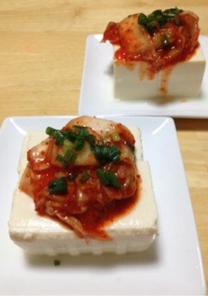 のせるだけ!キムチ豆腐(笑)-レシピのメイン写真