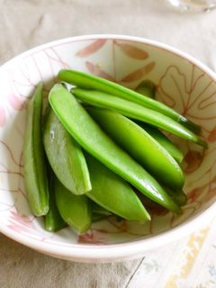 スナップエンドウの麺つゆ漬け-レシピのメイン写真