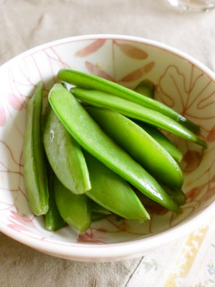 スナップエンドウの麺つゆ漬け-レシピのメイン写真