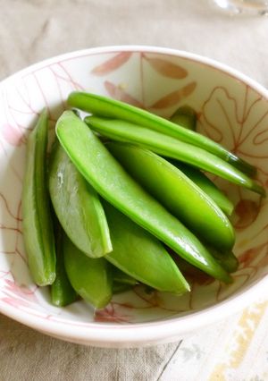 スナップエンドウの麺つゆ漬け-レシピのメイン写真