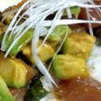 旬のお刺身とアボカドのユッケ丼