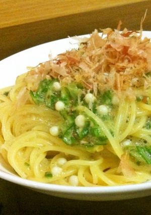 おかかとオクラのカルボナーラ風パスタ-レシピのメイン写真