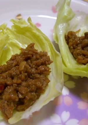 肉味噌レタスのせ-レシピのメイン写真