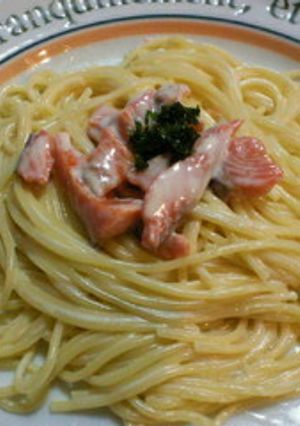 スモークサーモンの簡単クリームパスタ-レシピのメイン写真