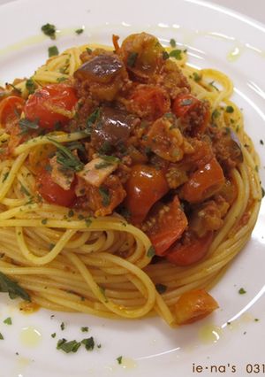 トマトとナスの具だくさんパスタ-レシピのメイン写真