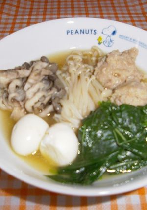 キノコと鶏だんごのスープ-レシピのメイン写真