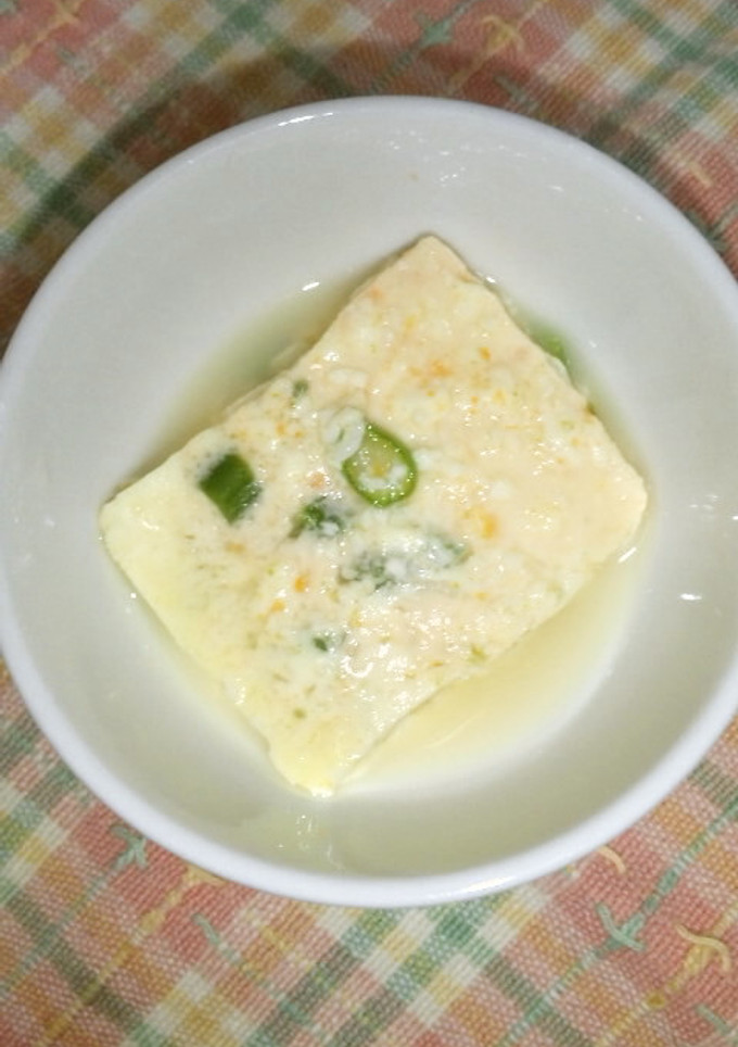 ルクエで豆腐としらすの茶わん蒸し-レシピのメイン写真