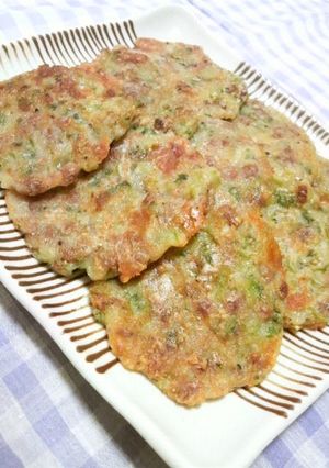 ゴーヤと納豆の味噌チーズチヂミ★卵不使用-レシピのメイン写真