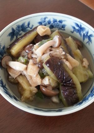 ナスと揚げの白だし煮-レシピのメイン写真