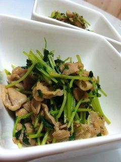 シャキシャキ♪簡単豆苗と豚バラ炒め♡-レシピのメイン写真