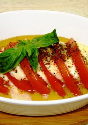 トマトとモッツァレラチーズの焼カプレーゼ-レシピのメイン写真