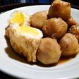 里芋と茶巾袋の煮物