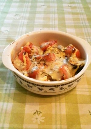 ナスとトマトのバジルマヨチーズ焼き-レシピのメイン写真