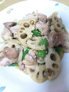 鶏肉とれんこんの炒め物-レシピのメイン写真