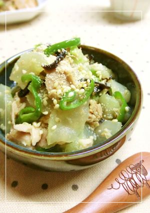黒ウリとツナの塩昆布胡麻酢和え-レシピのメイン写真