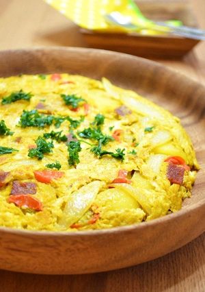 塩麹でカレー風味のスパニッシュオムレツ-レシピのメイン写真