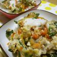 あさりとニラと人参のカラフル卵とじ丼♫