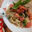 超カンタン冷製パスタ♥ トマト×バジル